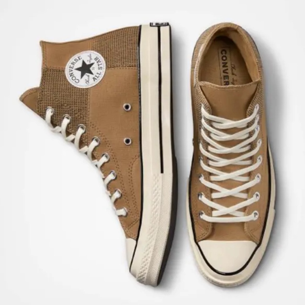 CONVERSE CHUCK 70 HI PATCHWORK SAND DUNE / EGRET